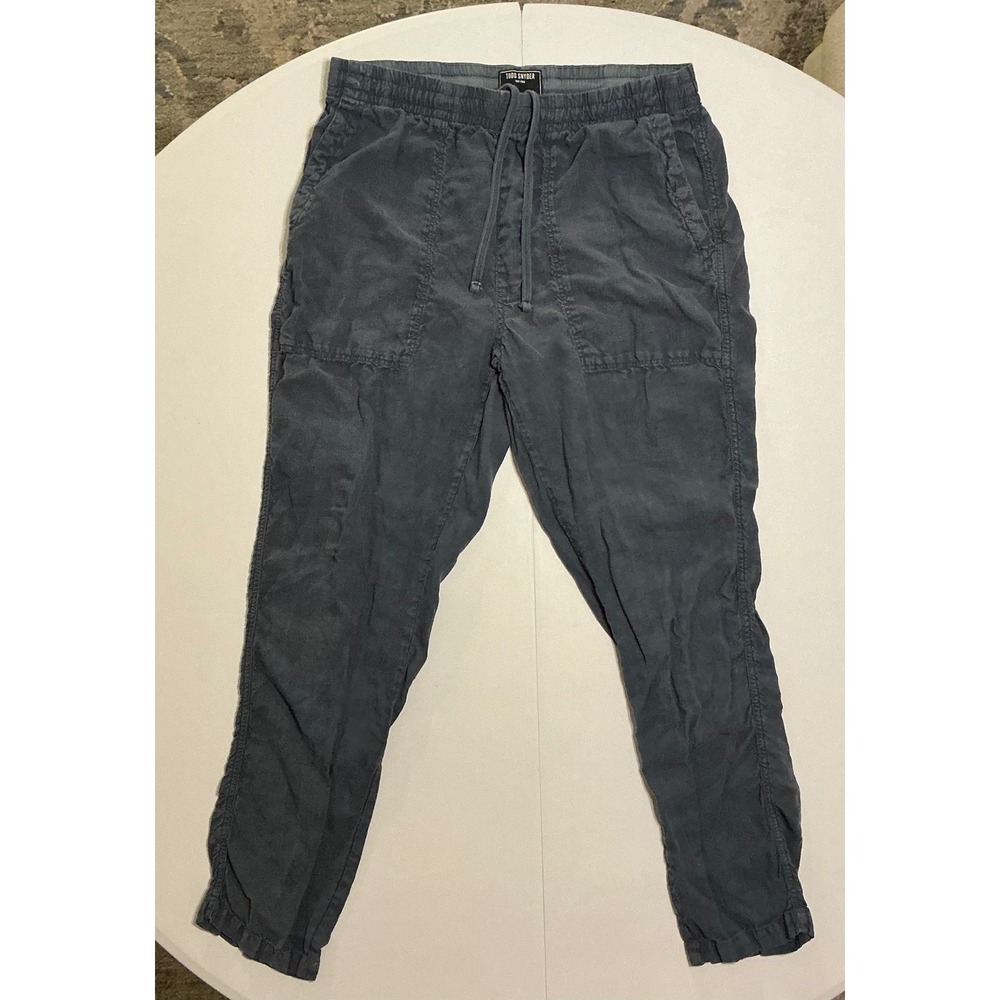 Todd Snyder Linen Jogger Pants Charcoal Grey Relaxed Beach Casual Mens M Tall